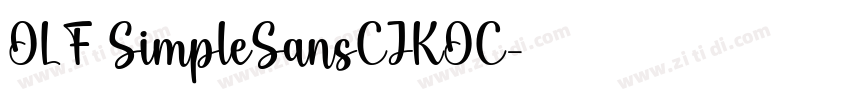 OLF SimpleSansCJKOC字体转换